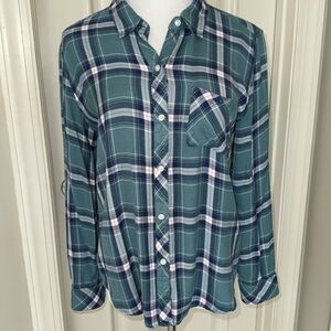 Green and Blue Rails flannel shirt size L